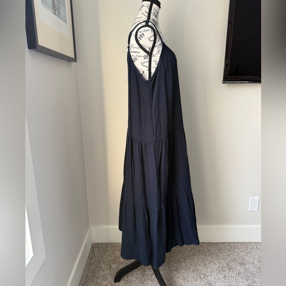 Joe Fresh Navy Blue Drop Waist Maxi Dress - Picture 2 of 5